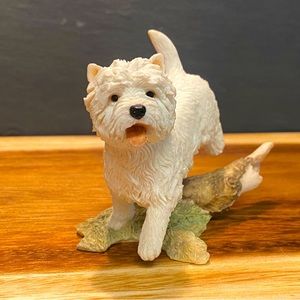 Sherratt & Simpson Westie Jumping Log Figurine West Highland Terrier